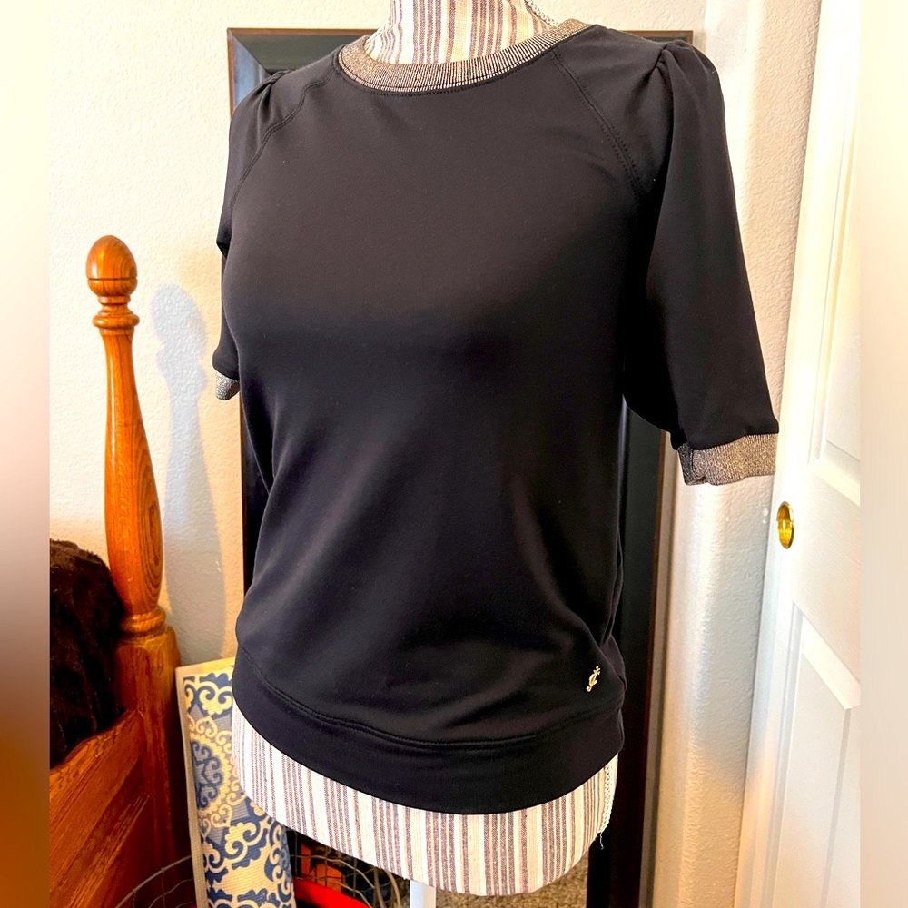 Original Juicy Couture Black Top with Gold Accents